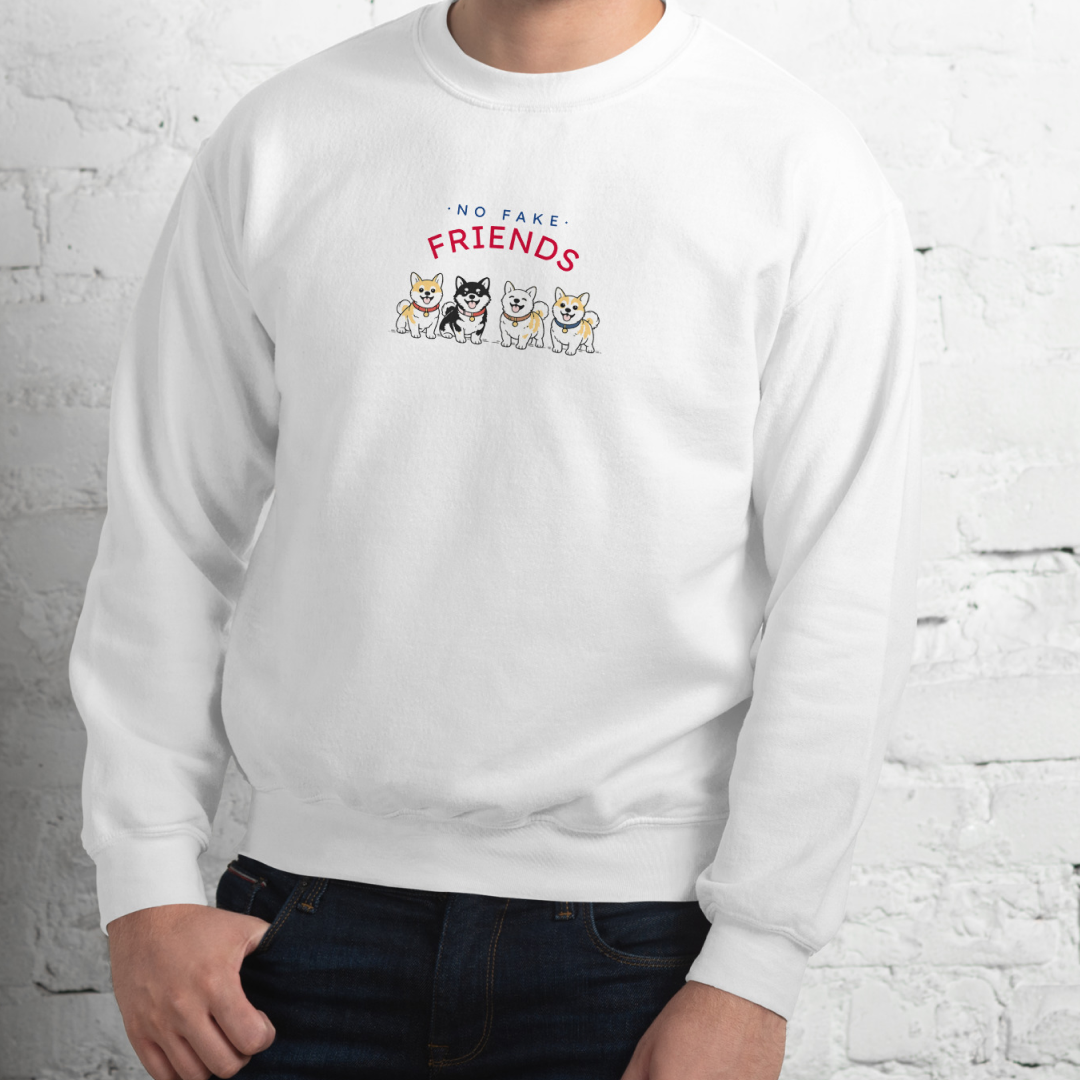 NO FAKE FRIENDS. Sweat – White