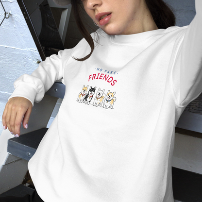 NO FAKE FRIENDS. Sweat – White