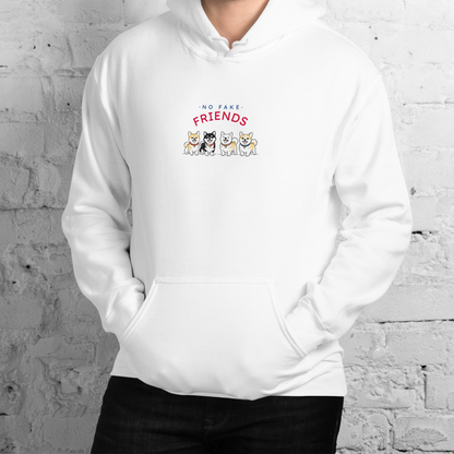 NO FAKE FRIENDS. Hoodie – White
