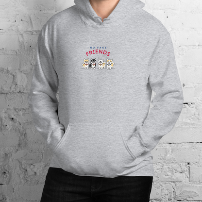 NO FAKE FRIENDS. Hoodie – Gray