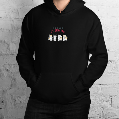 NO FAKE FRIENDS. Hoodie – Black
