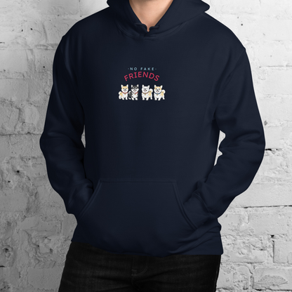 NO FAKE FRIENDS. Hoodie – Navy