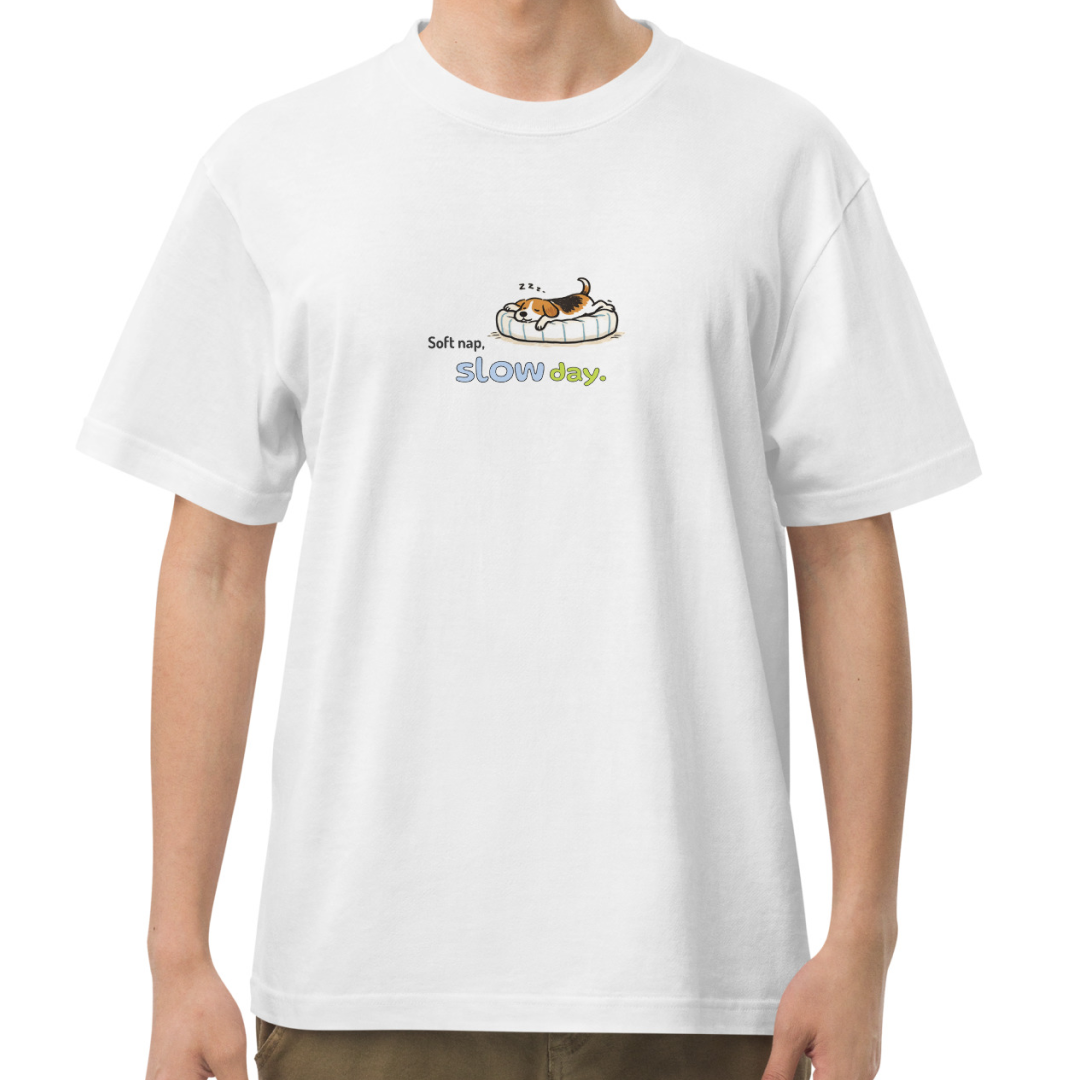 Soft nap, slow day. Tee – White