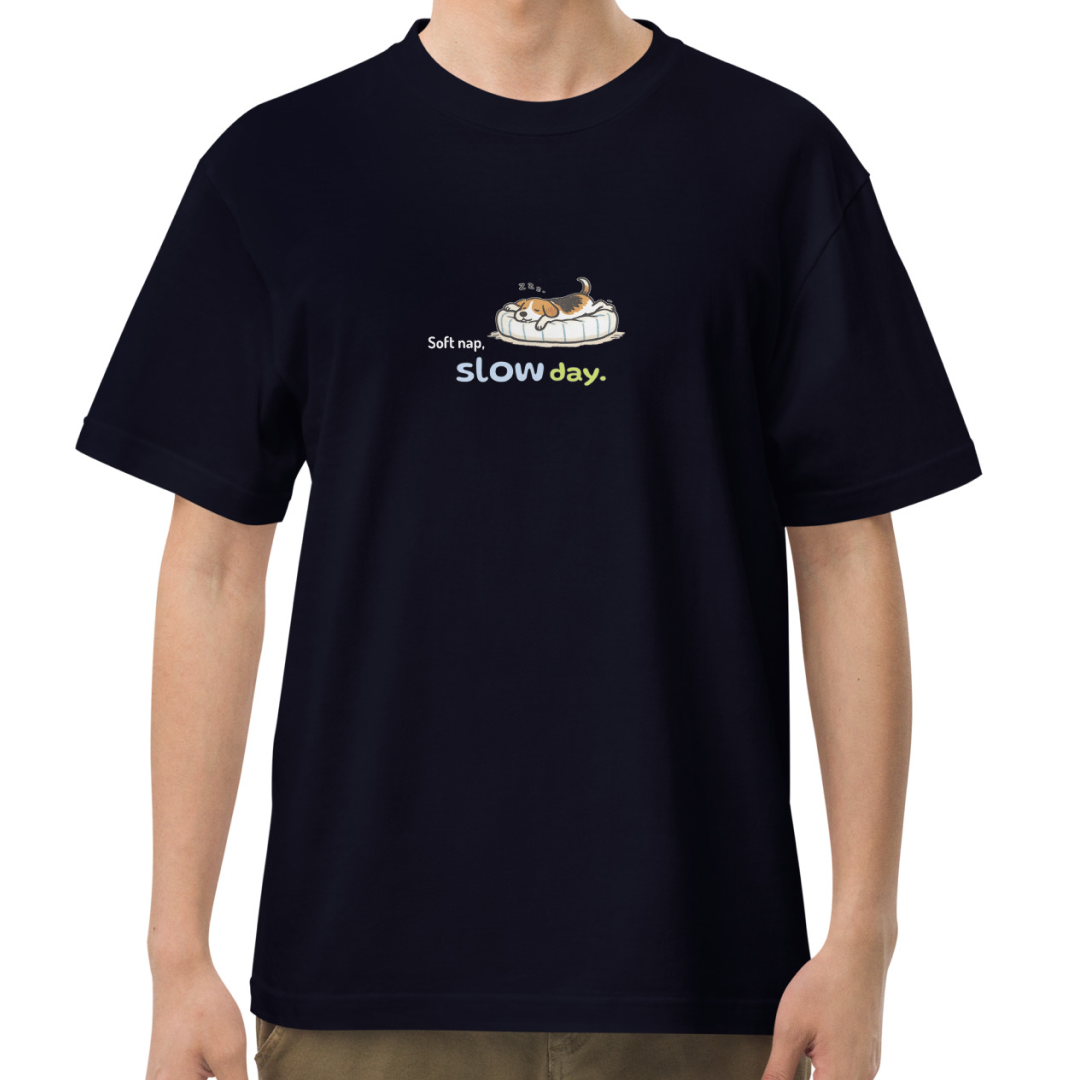 Soft nap, slow day. Tee – Navy