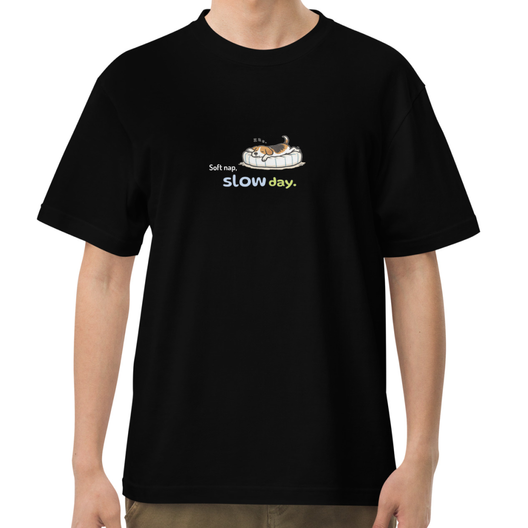 Soft nap, slow day. Tee – Black