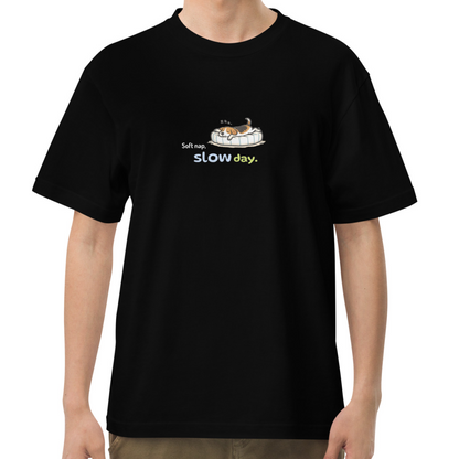 Soft nap, slow day. Tee – Black