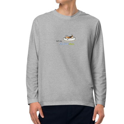 Soft nap, slow day. Long Sleeve Tee – Gray
