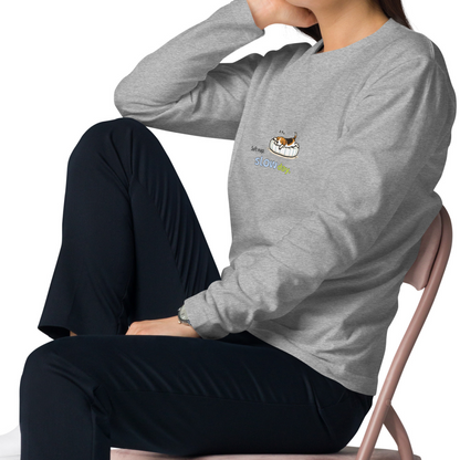 Soft nap, slow day. Long Sleeve Tee – Gray