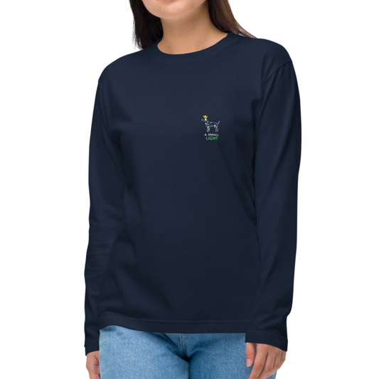 A SMALL LIGHT. Long Sleeve Tee – Navy