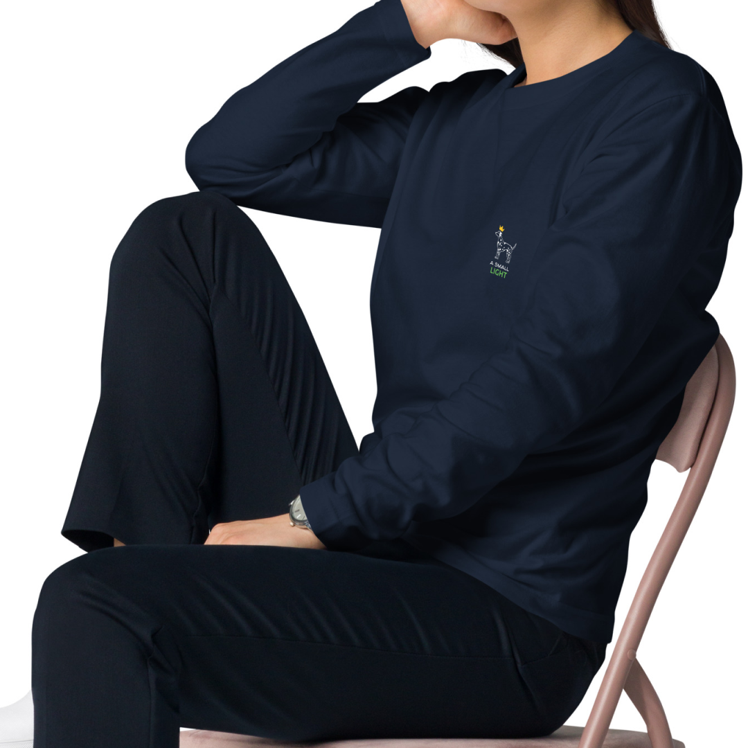 A SMALL LIGHT. Long Sleeve Tee – Navy