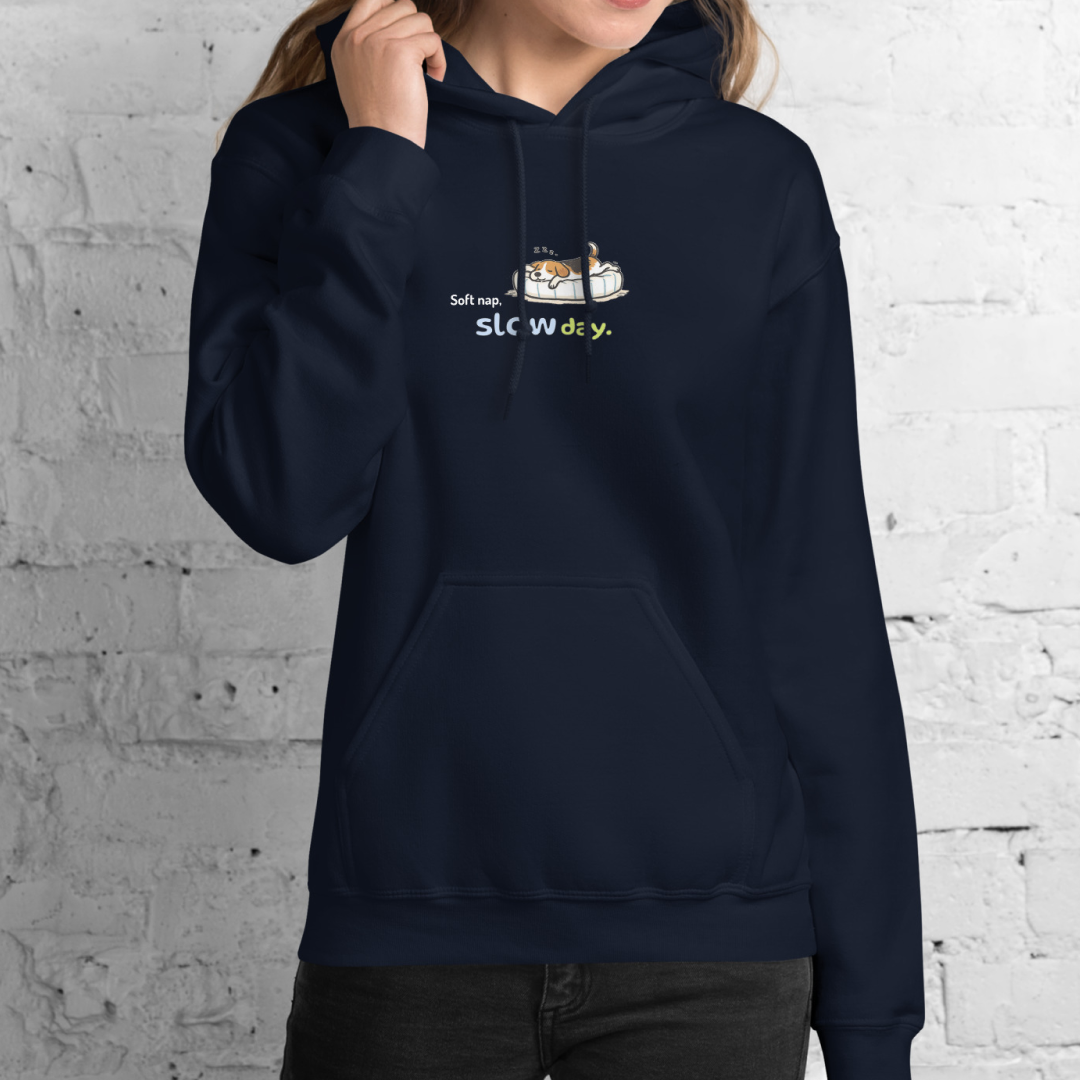 Soft nap, slow day. Hoodie – Navy