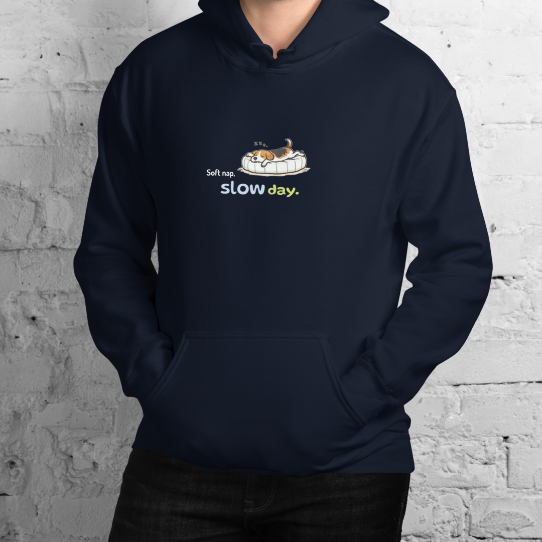 Soft nap, slow day. Hoodie – Navy