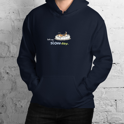 Soft nap, slow day. Hoodie – Navy