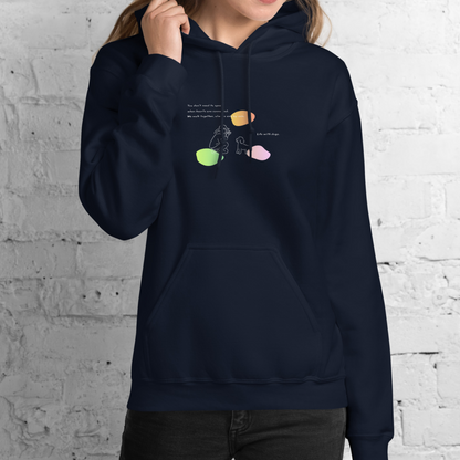 Life with dogs.  Hoodie – Navy