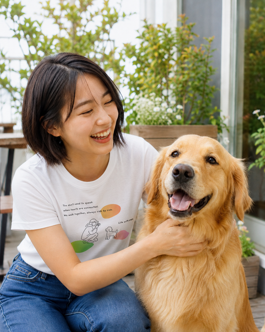 Life with dogs.  Tee – White