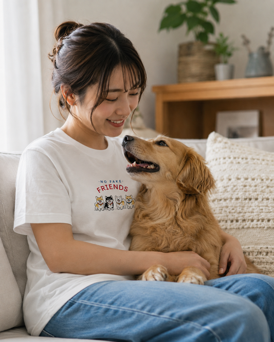 NO FAKE FRIENDS. Tee – White
