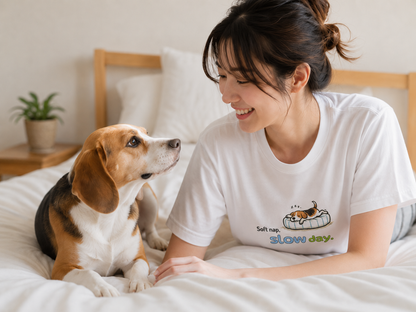 Soft nap, slow day. Tee – White