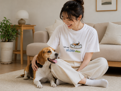 Soft nap, slow day. Tee – White