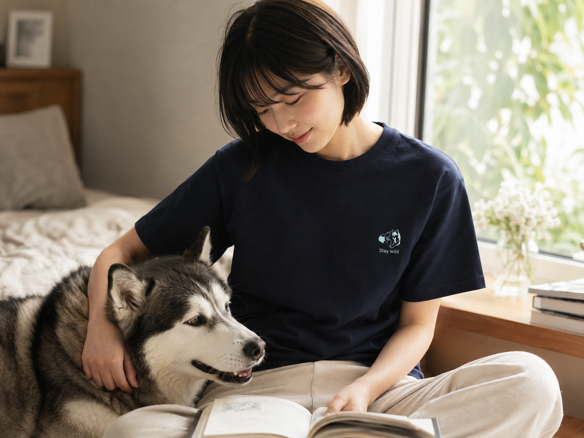 Stay wild. Tee – Navy
