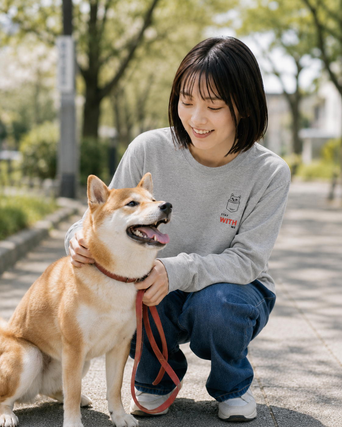Stay with me. Long Sleeve Tee – Gray