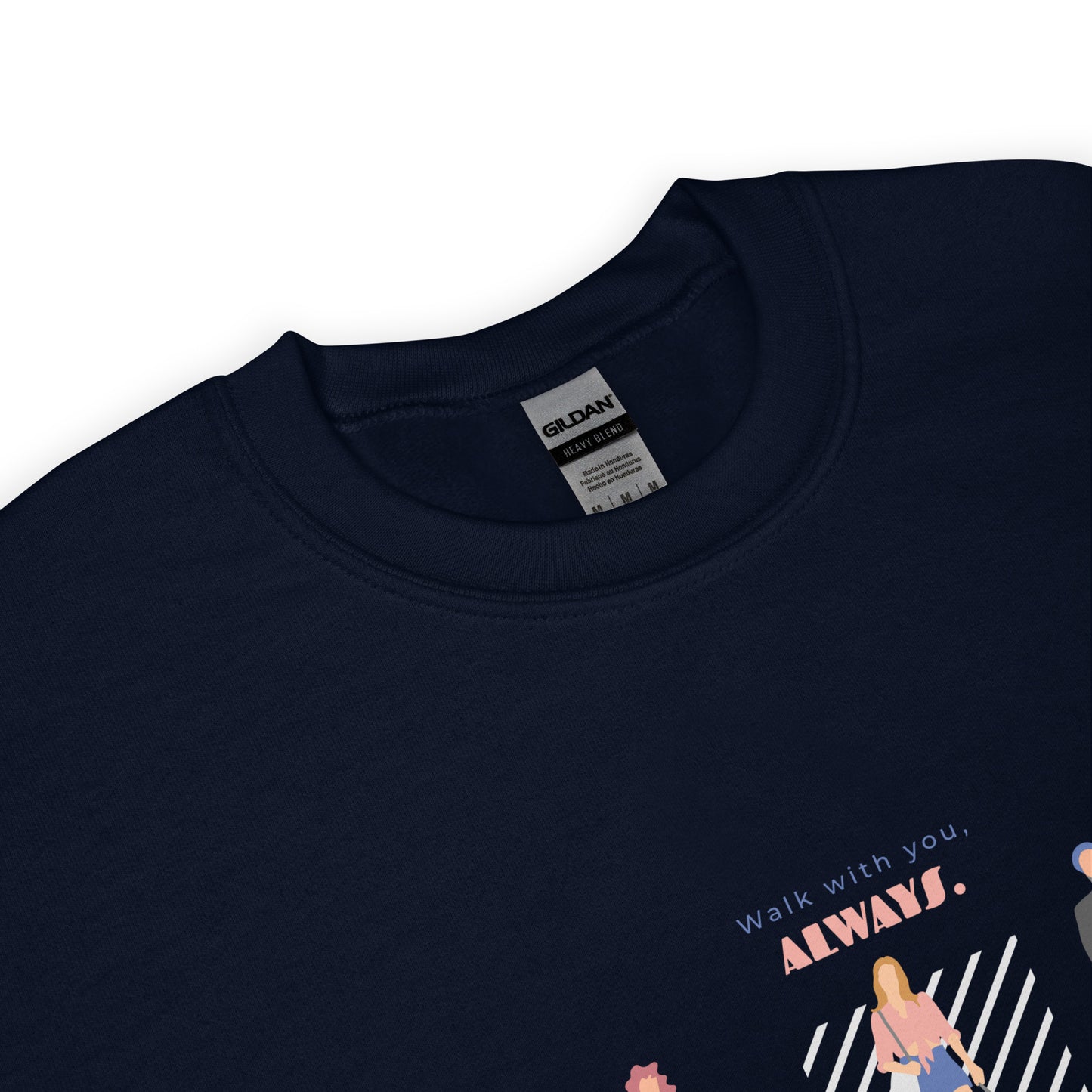 Walk with you, always. Sweat – Navy