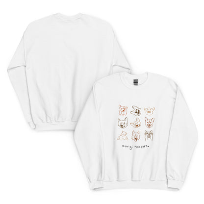 Corgi moods. Sweat – White