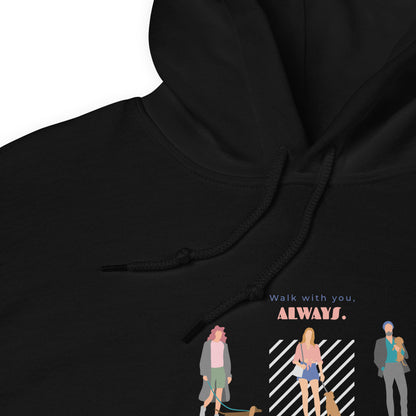 Walk with you, always. Hoodie – Black