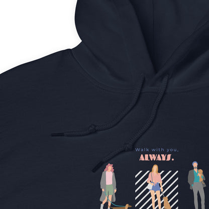 Walk with you, always. Hoodie – Navy