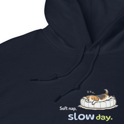 Soft nap, slow day. Hoodie – Navy