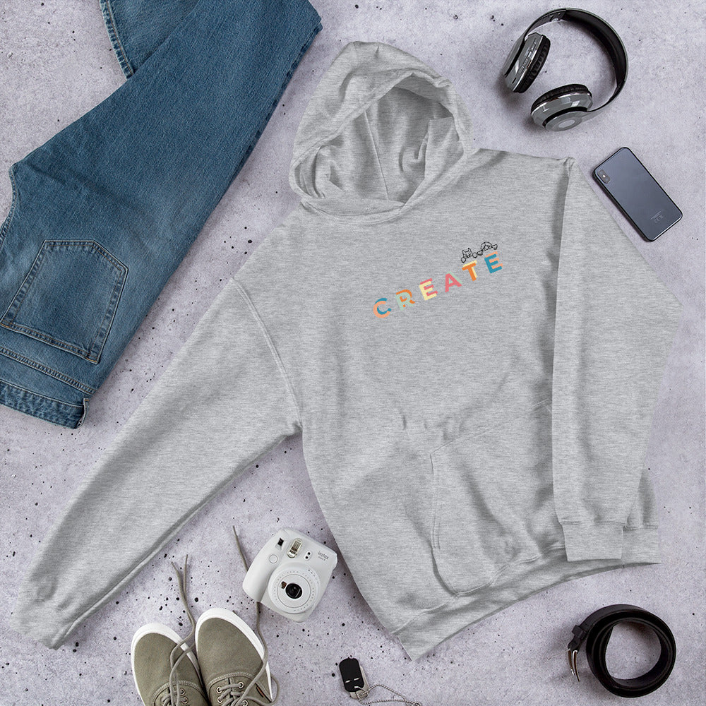 Create together. Hoodie – Gray