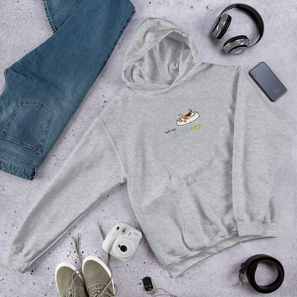 Soft nap, slow day. Hoodie – Gray