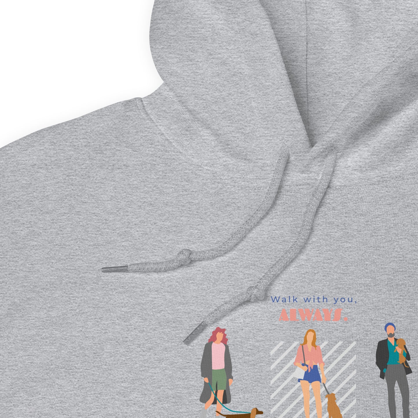 Walk with you, always. Hoodie – Gray