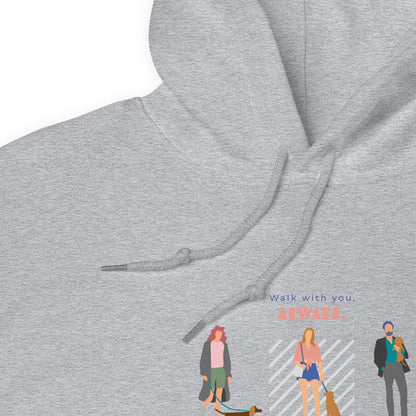 Walk with you, always. Hoodie – Gray