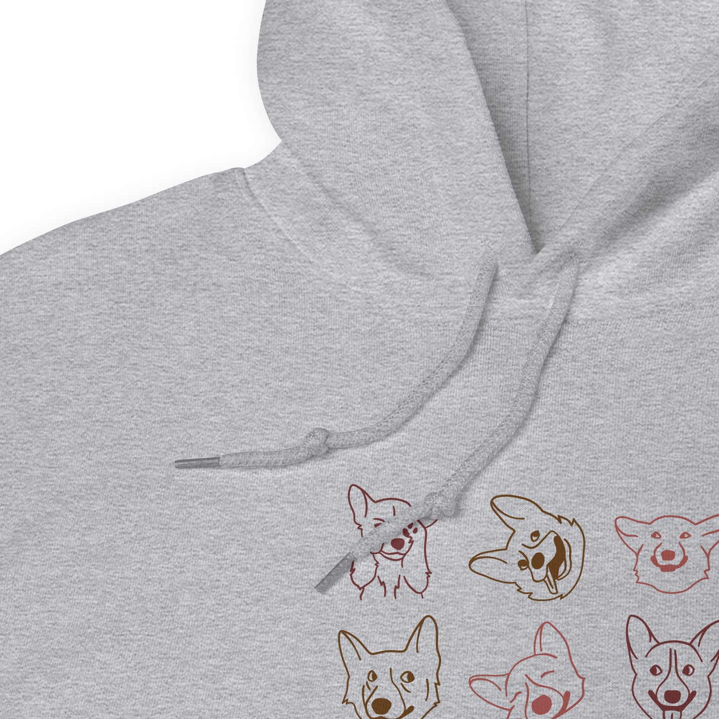 Corgi Moods. Hoodie – Gray