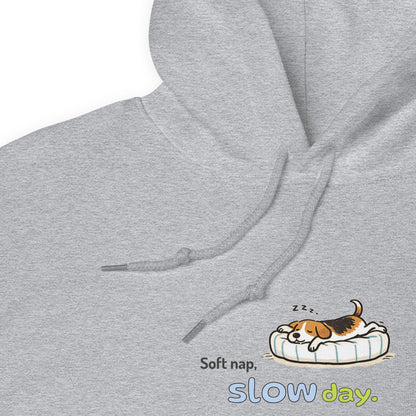 Soft nap, slow day. Hoodie – Gray