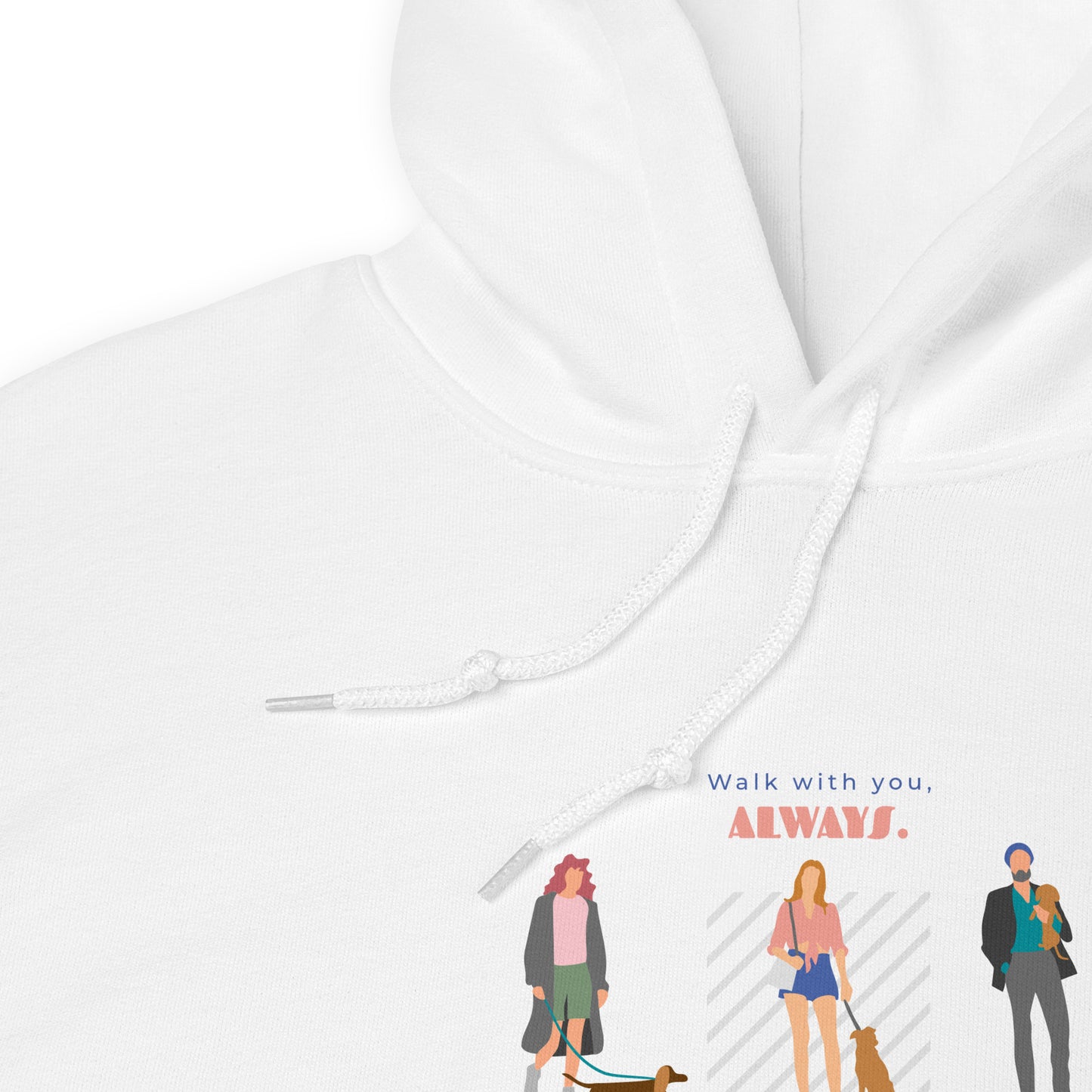 Walk with you, always. Hoodie – White