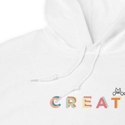 Create together. Hoodie – White