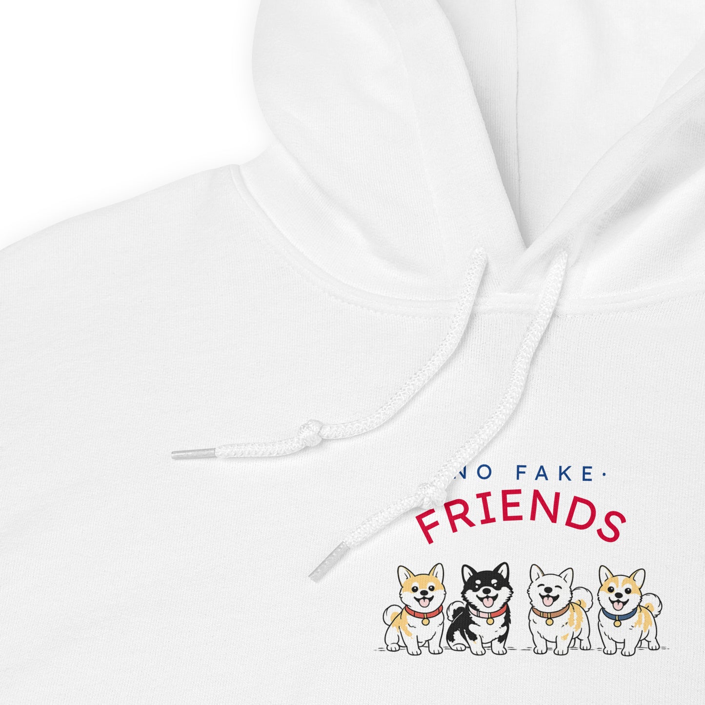 NO FAKE FRIENDS. Hoodie – White