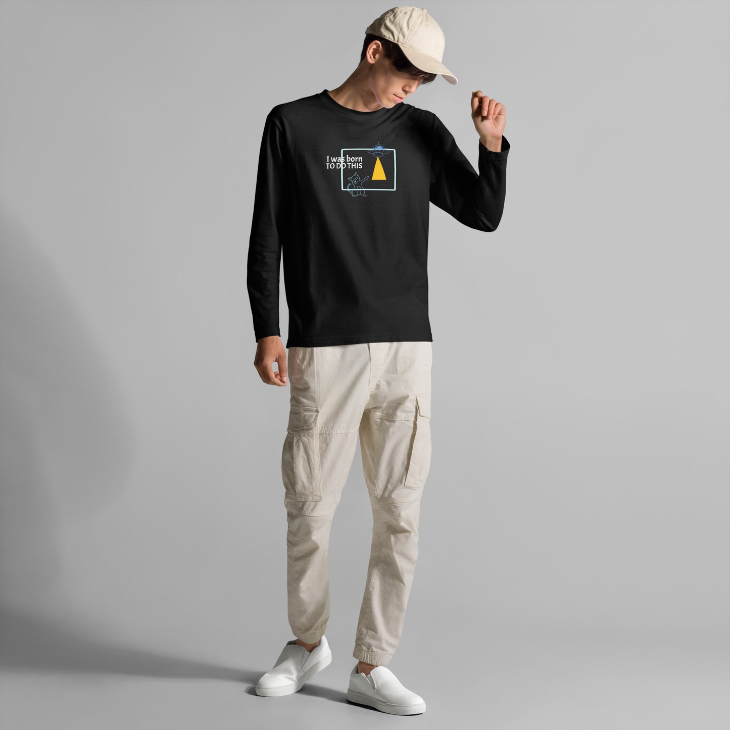 I was born. TO DO THIS. Long Sleeve Tee – Black