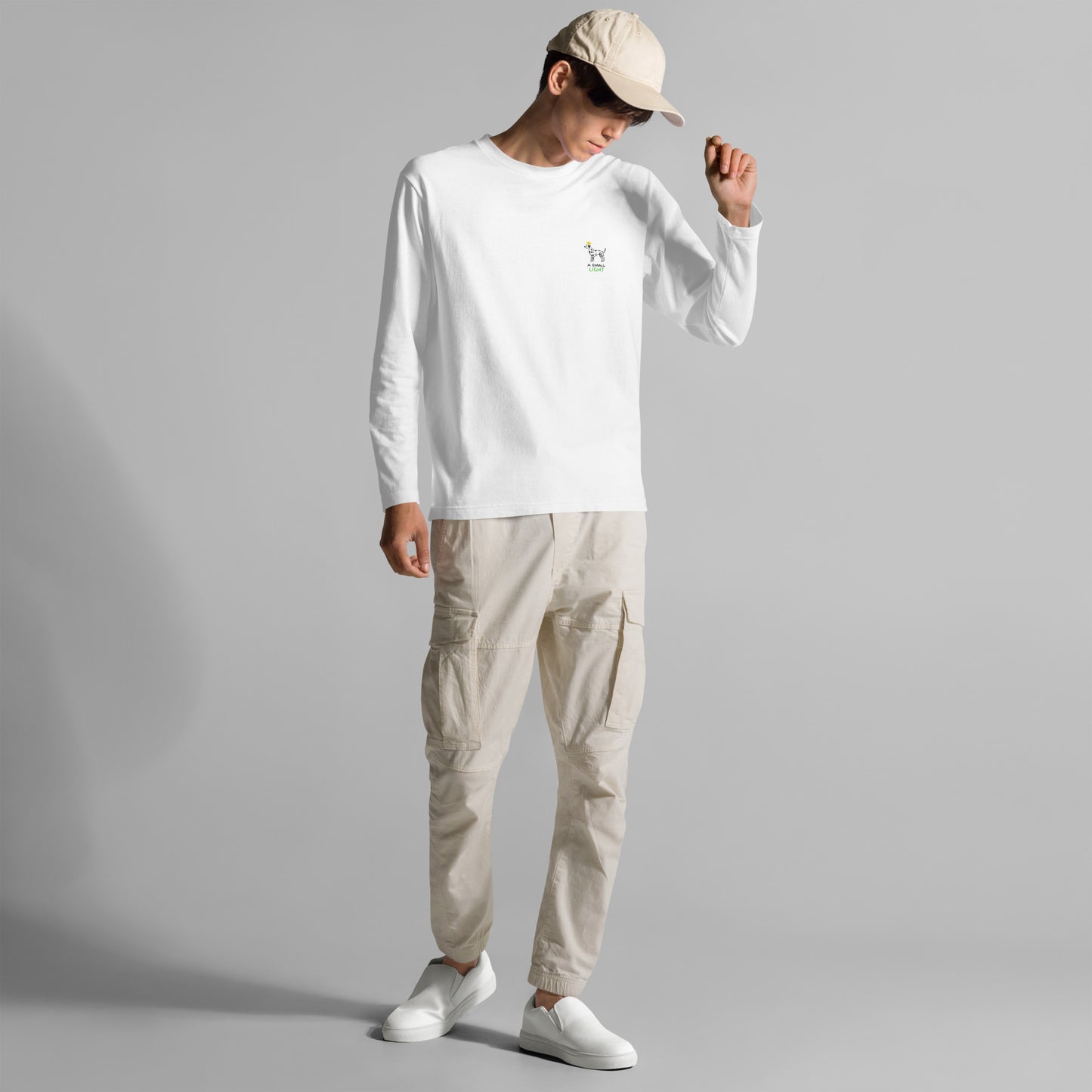 A SMALL LIGHT. Long Sleeve Tee – White