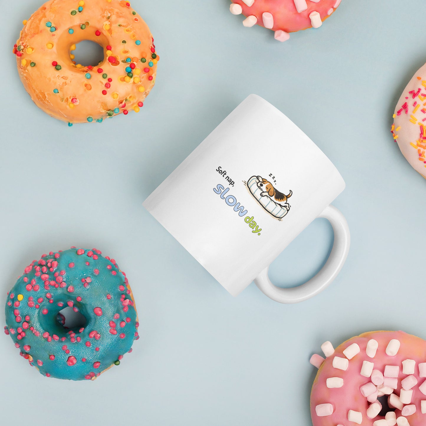 Soft nap, slow day. Mug – White