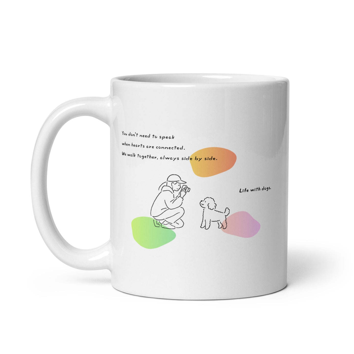 Life with dogs.  Mug – White