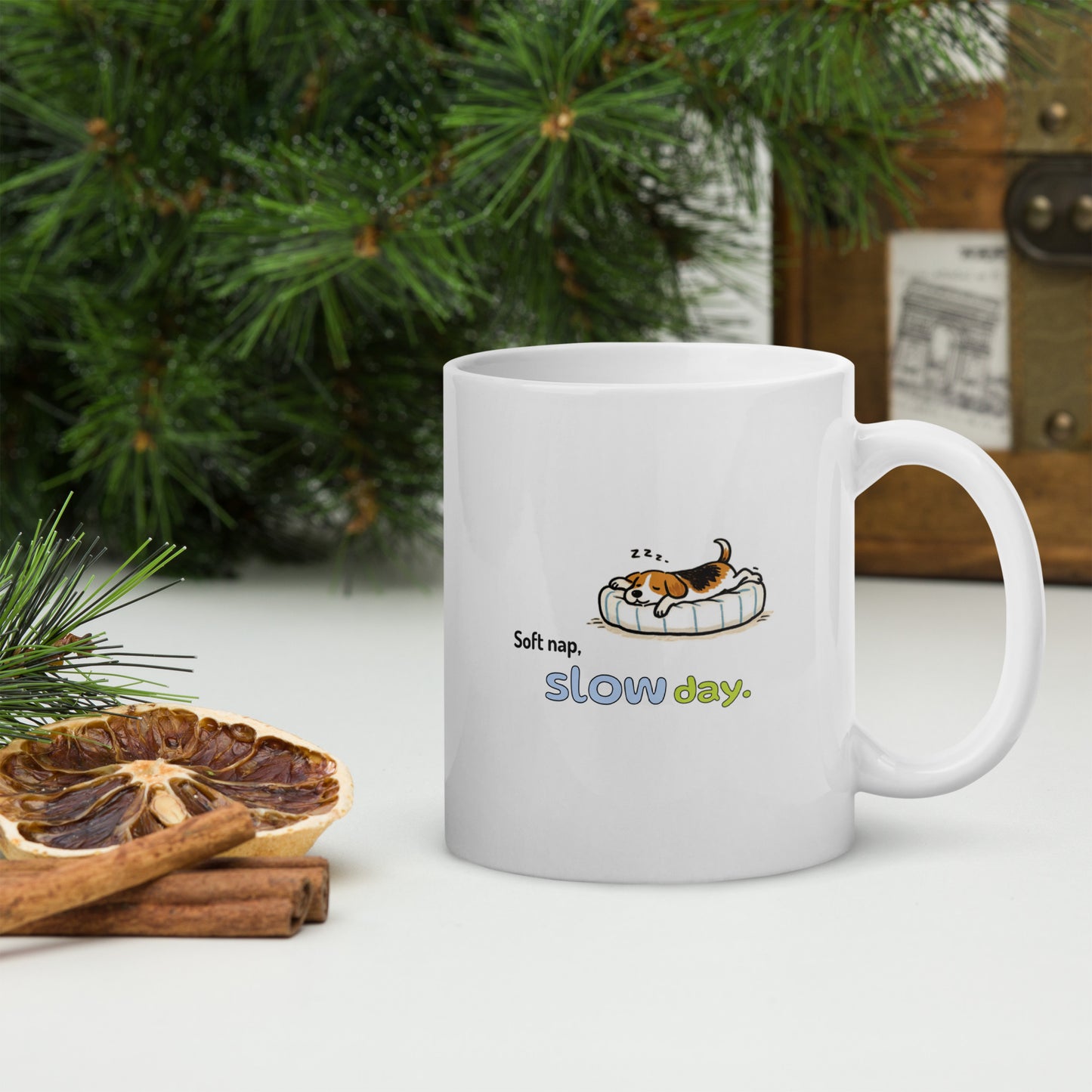 Soft nap, slow day. Mug – White