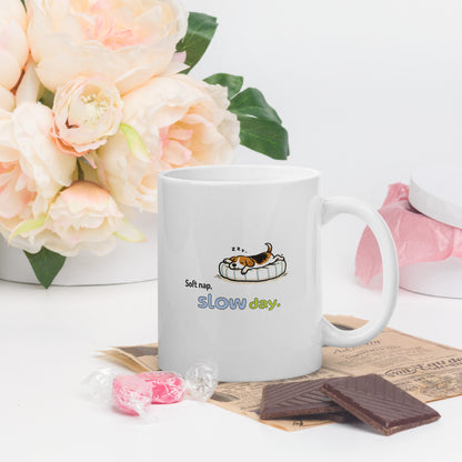 Soft nap, slow day. Mug – White
