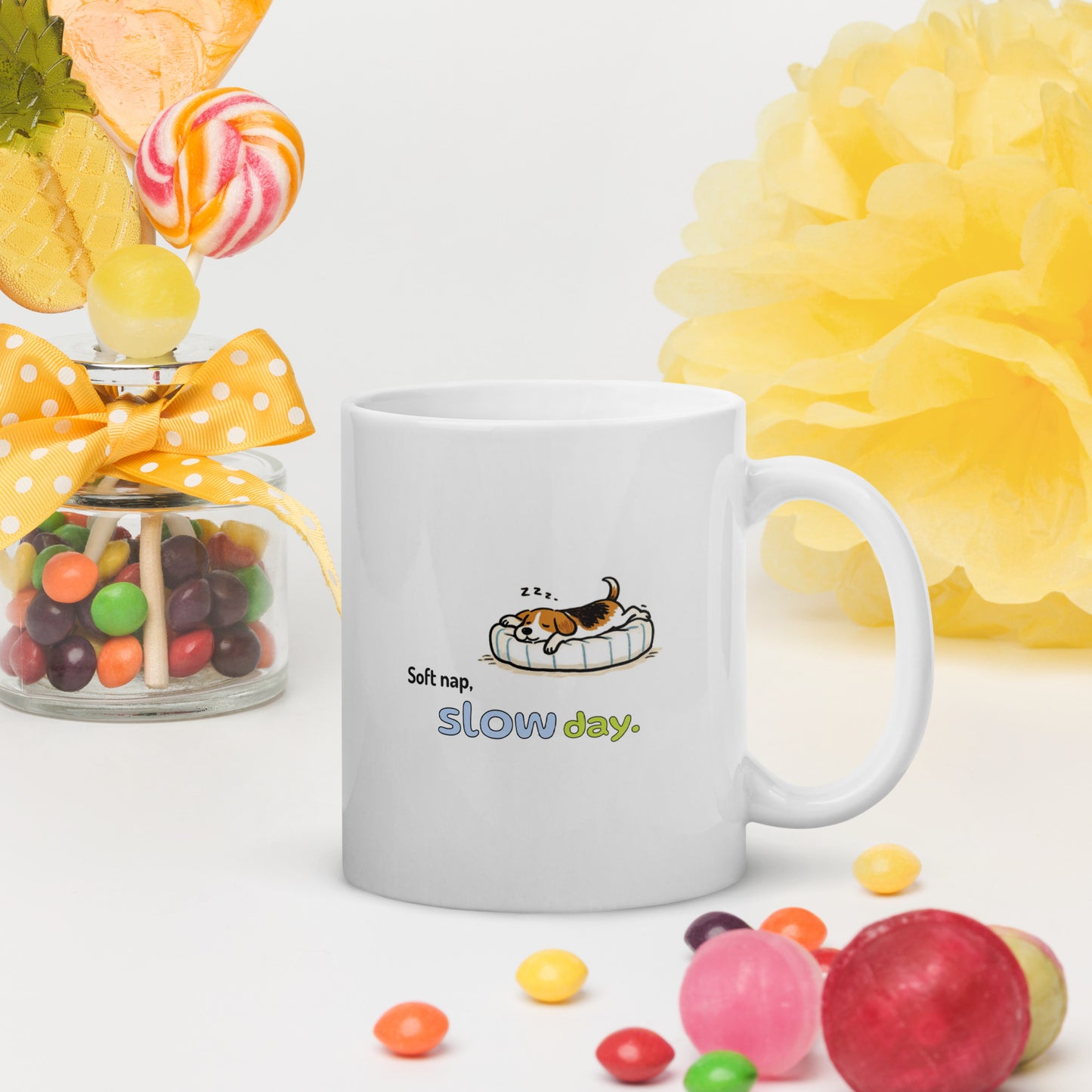Soft nap, slow day. Mug – White