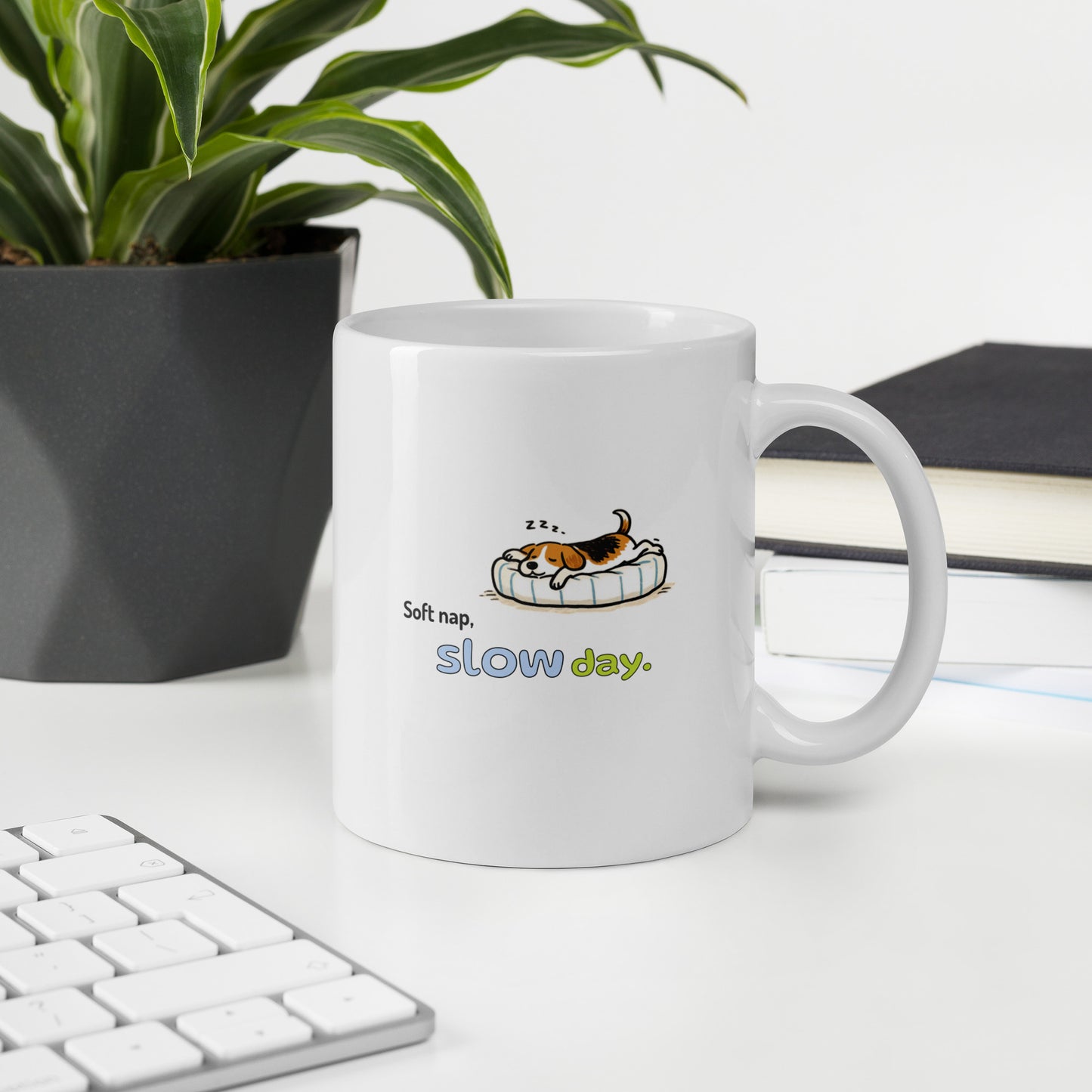 Soft nap, slow day. Mug – White
